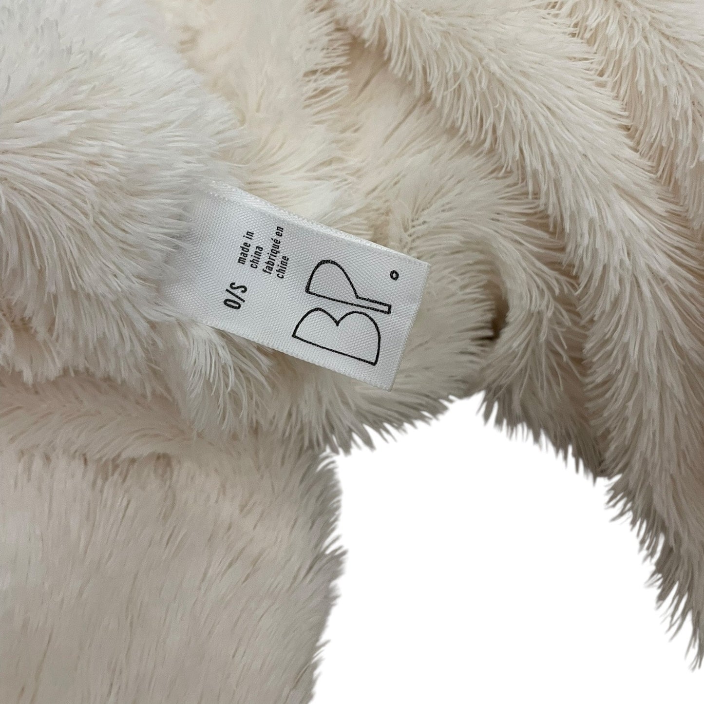 BP. Fluffy White Soft Faux Fur Infinity Scarf