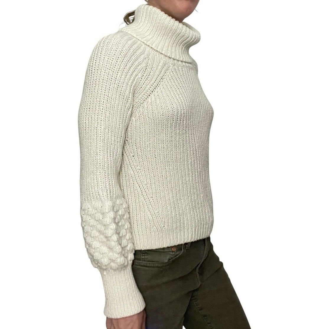 Melrose and Market White Knit Turtleneck Sweater