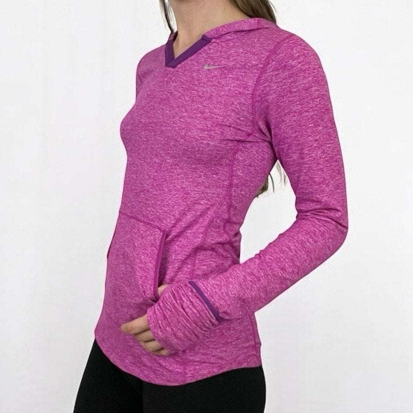 Nike Running Pink Dri-fit Active Hooded Sweatshirt