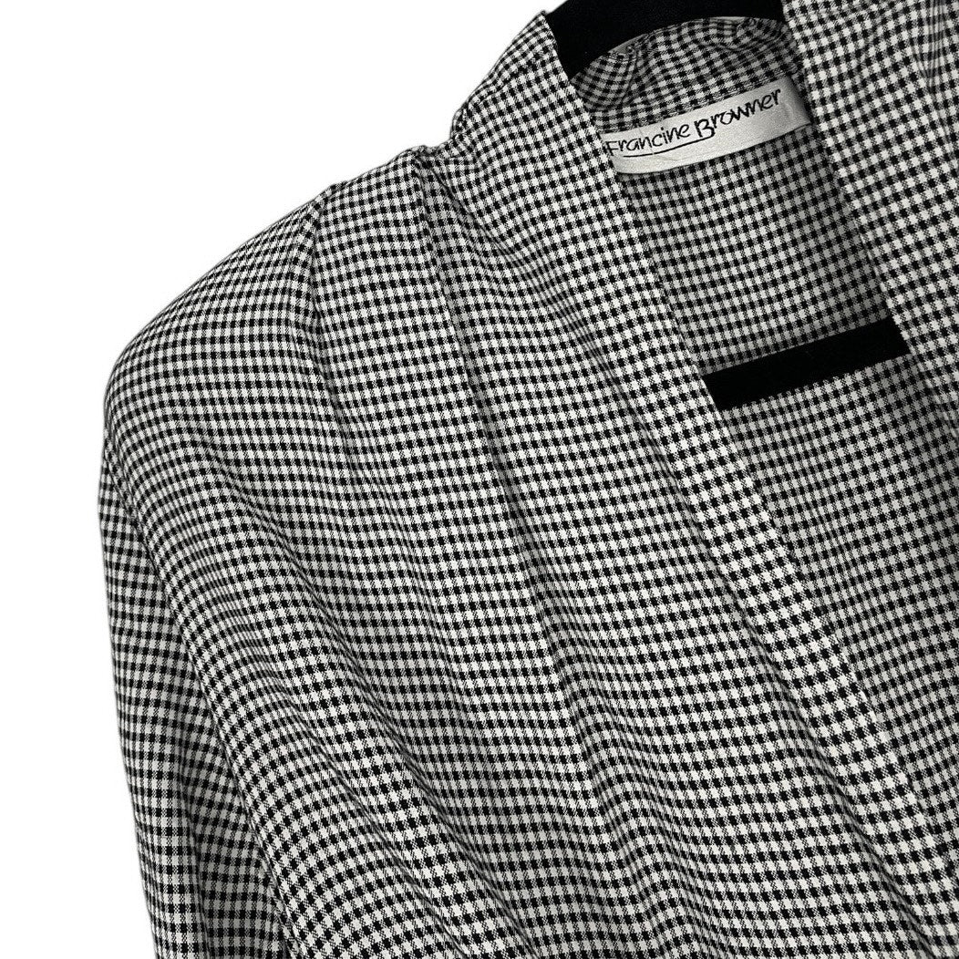 Francine Browner Vintage Black and White Gingham Blazer