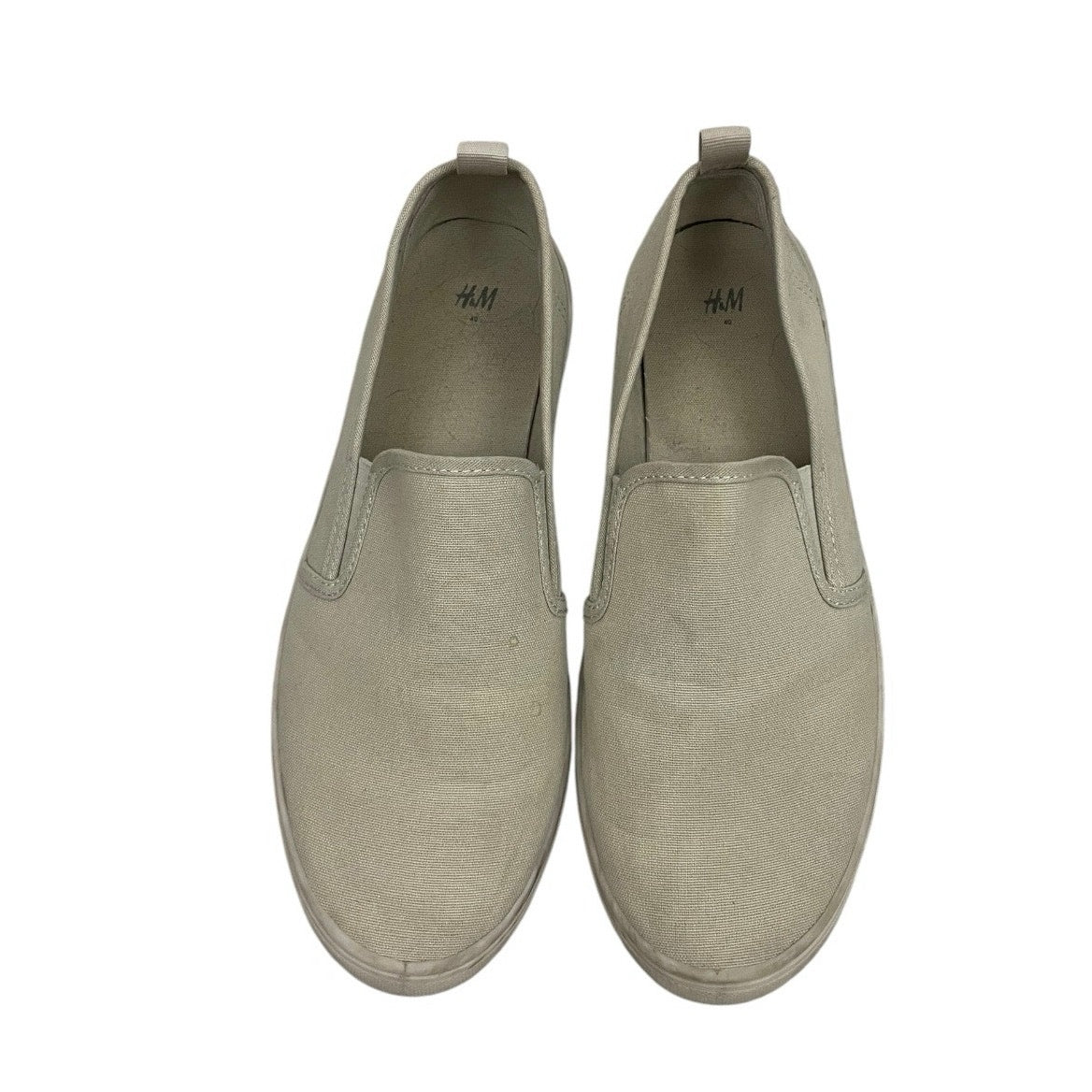 H&M Tan Canvas Slip On Sneakers
