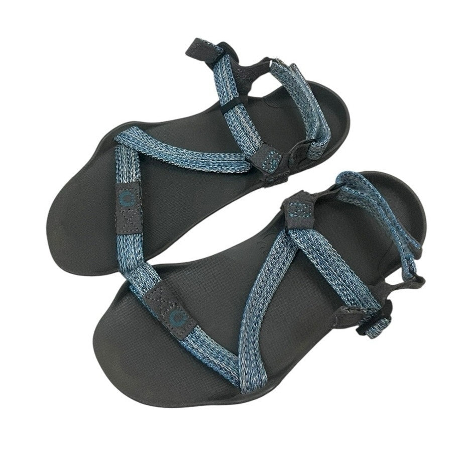 Xero Shoes Z-Trek Blue Strap & Grey Barefoot Hiking Sandals