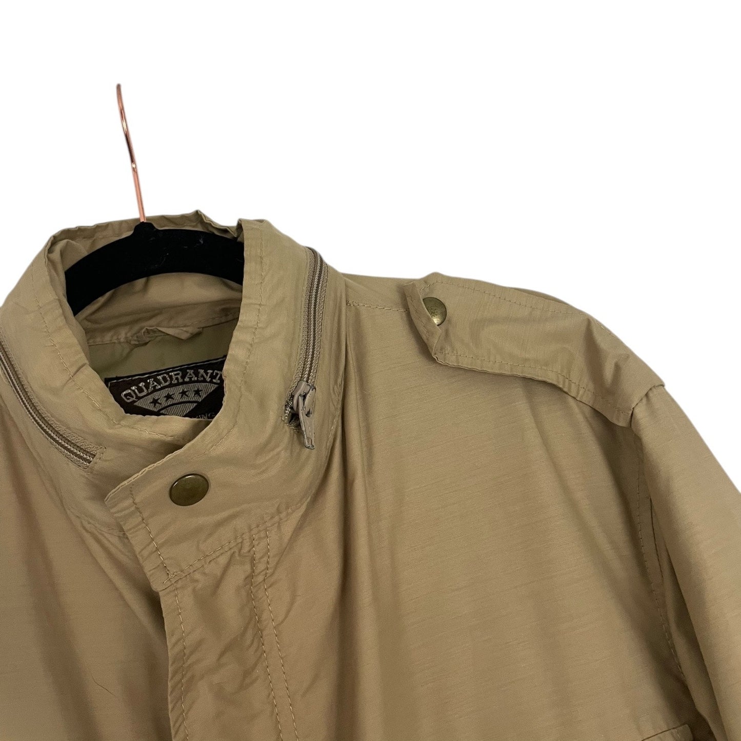 Quadrant Vintage Beige Zip Up Jacket