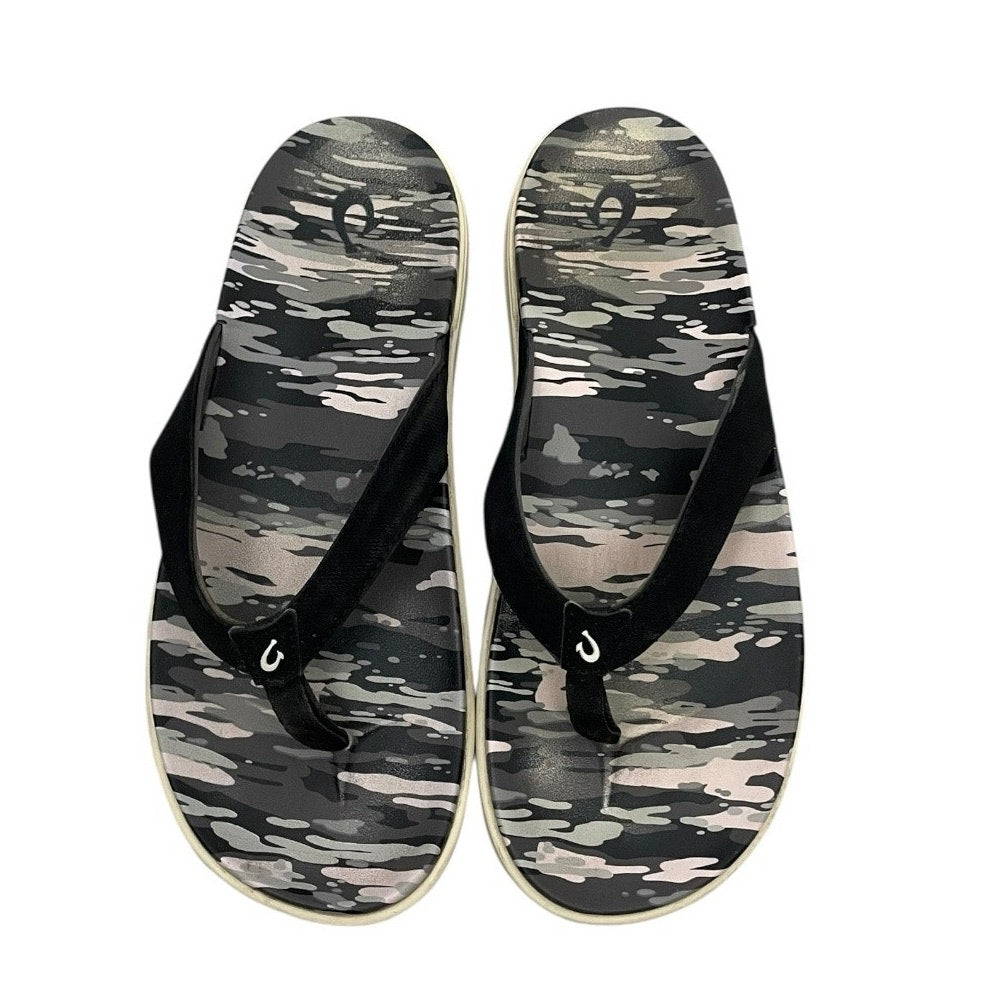 OluKai Camouflage Wet Grip Rubber Non-Marking Flip Flop Sandals