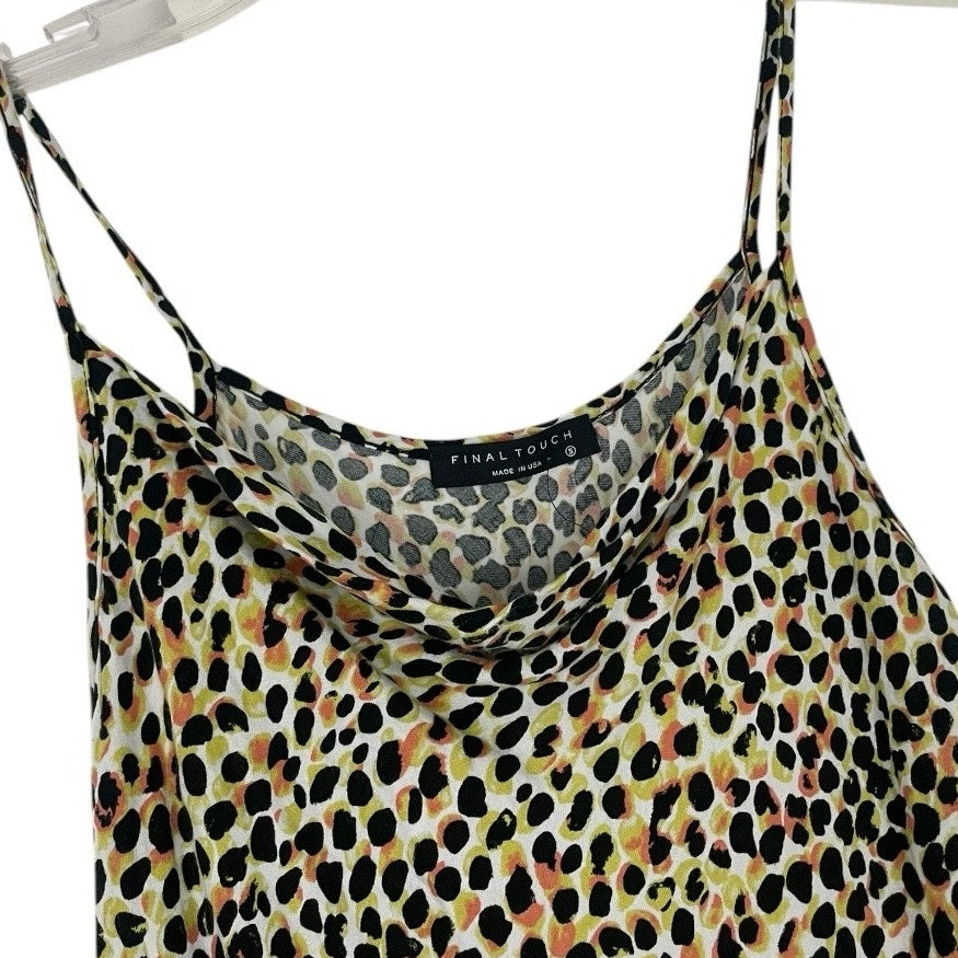 Final Touch Polka Dot Cowl Neck Tank Top