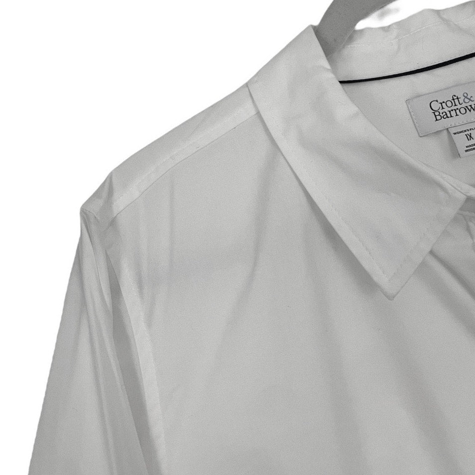 NWT Croft & Barrow White Long Sleeve Button Down The Classic Shirt