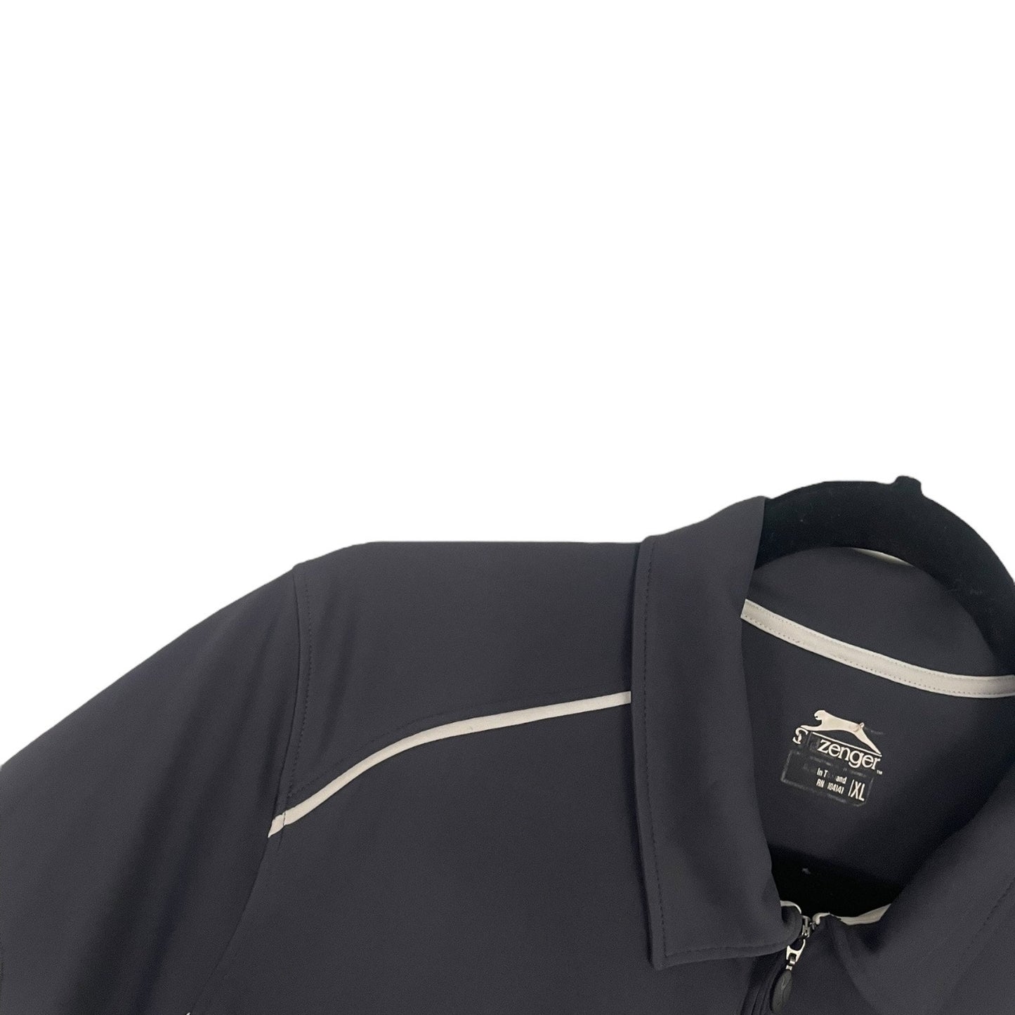 Slazenger Grey Short Sleeve Quarter Zip Active Golf Polo Shirt