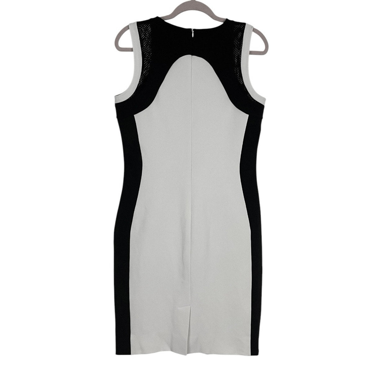 Doncaster Black and White Mesh Trim Dress