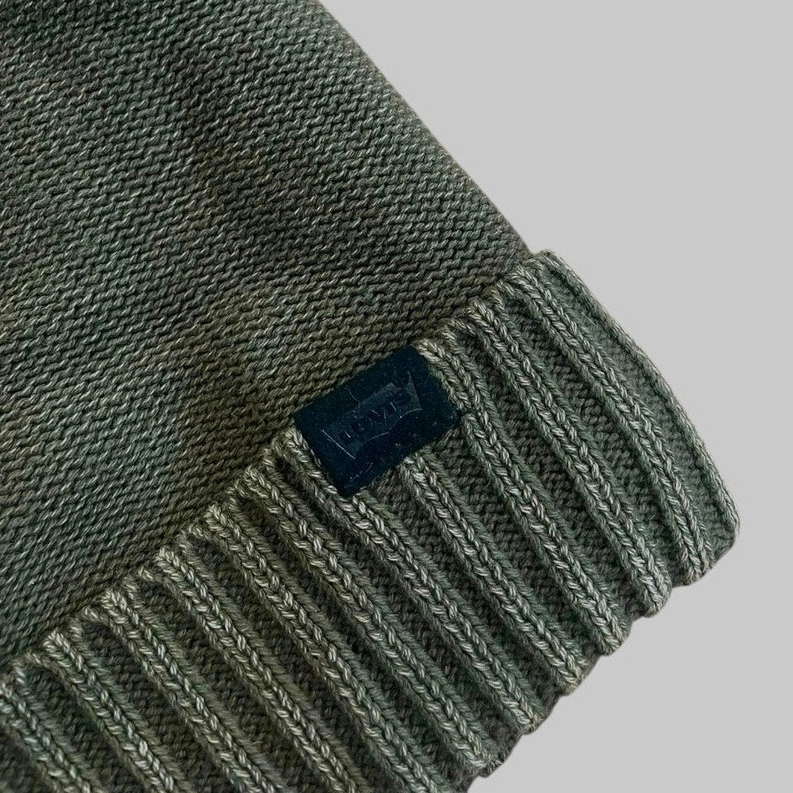 Levi's Army Green Knit Beanie Hat