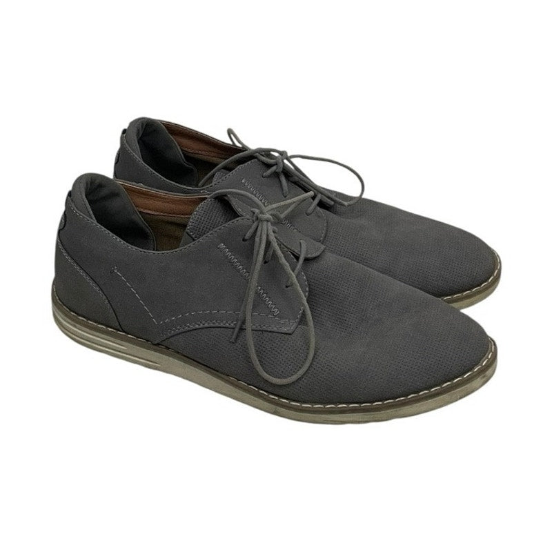 Madden Mens M-Caspon Grey Lace Up Oxford Sneakers Casual Dress Shoes