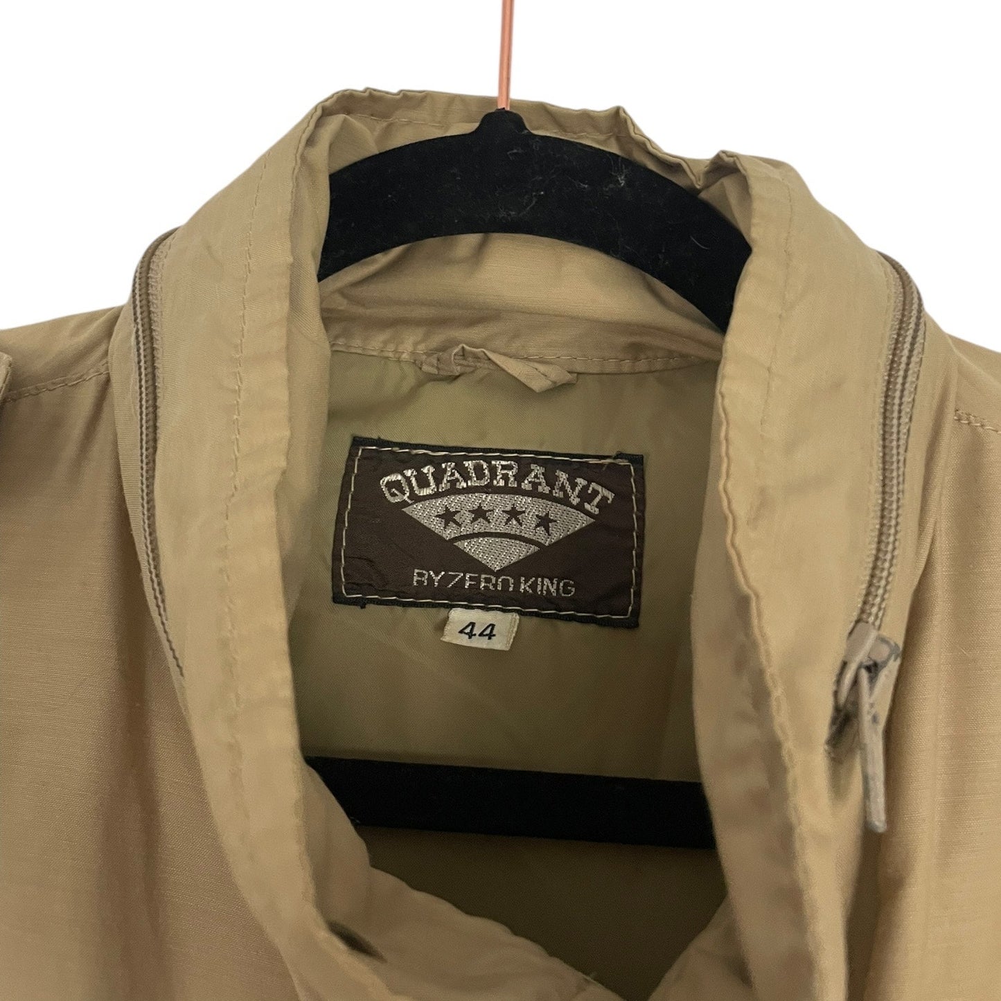 Quadrant Vintage Beige Zip Up Jacket