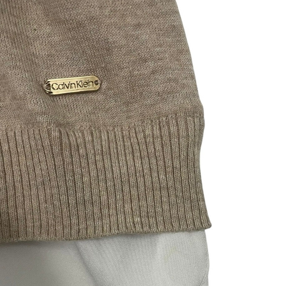 Calvin Klein Beige & White Layered Blouse