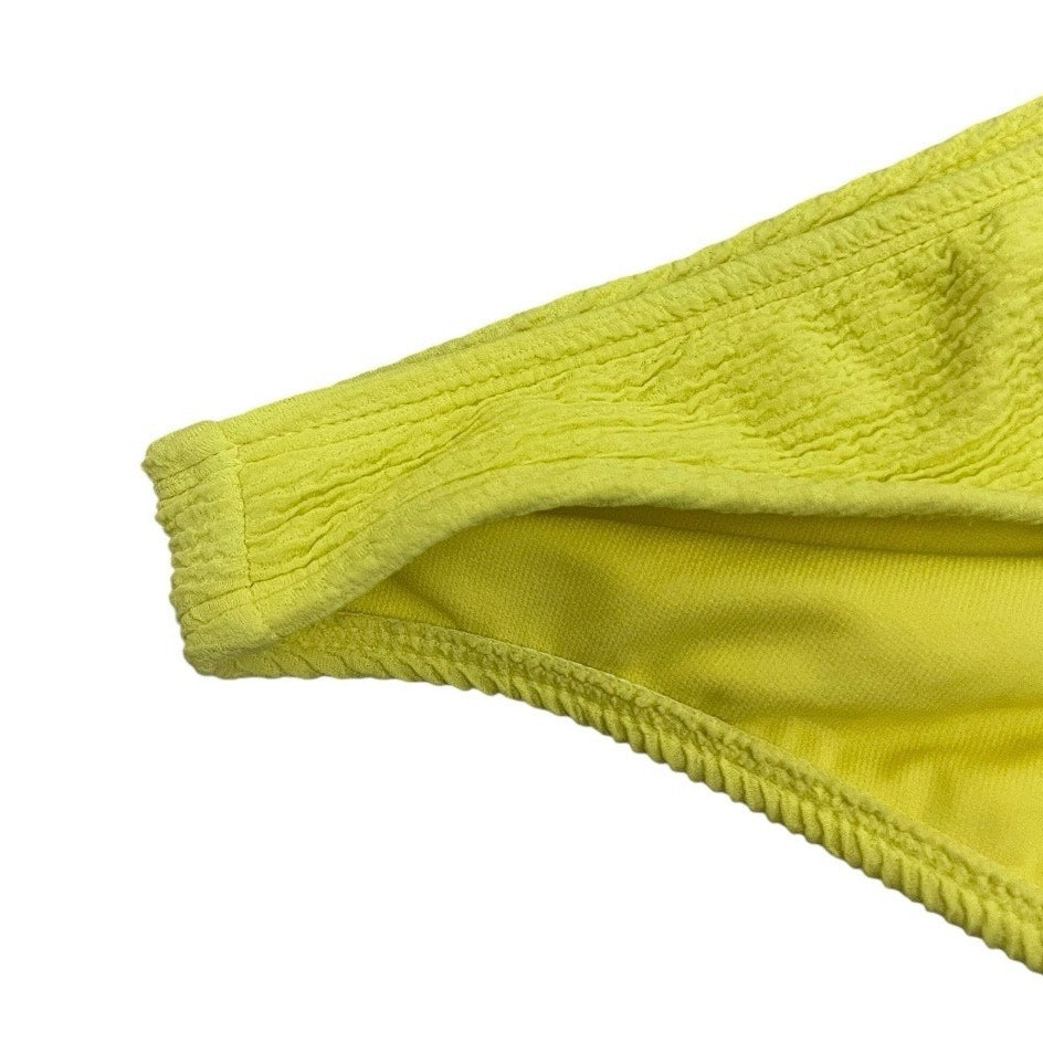Xhilaration Vibrant Yellow Ribbed Padded Bikini