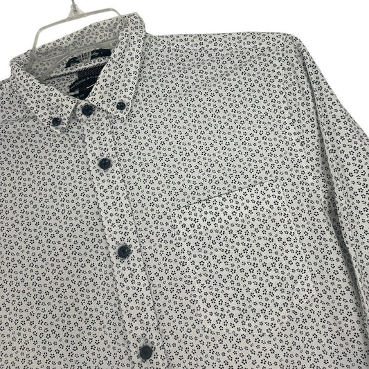 Denim & Flower Mens Floral Button Down Slim Fit Dress Shirt