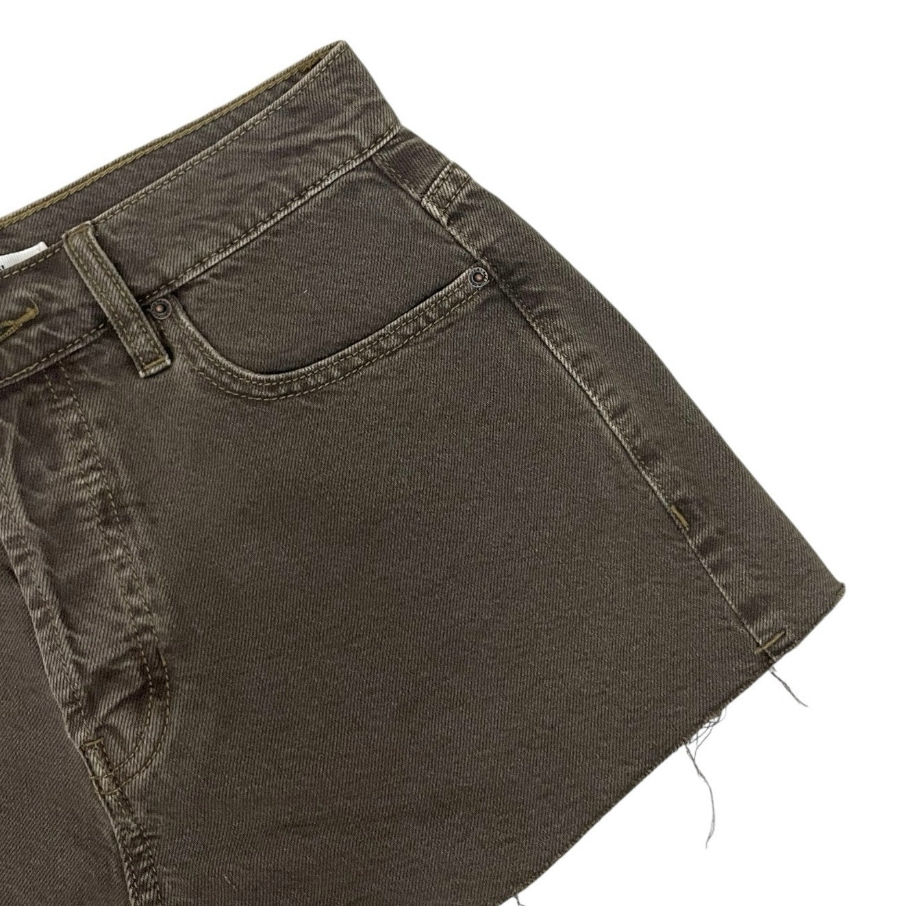 PacSun Brown Denim Vintage High Rise Mini Jean Shorts