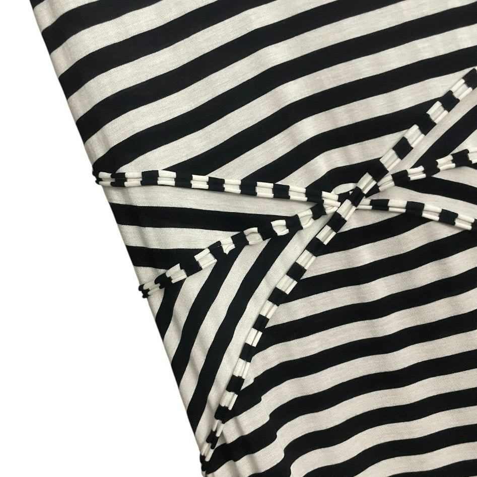 Style & Co. Black & White Striped Maxi Dress