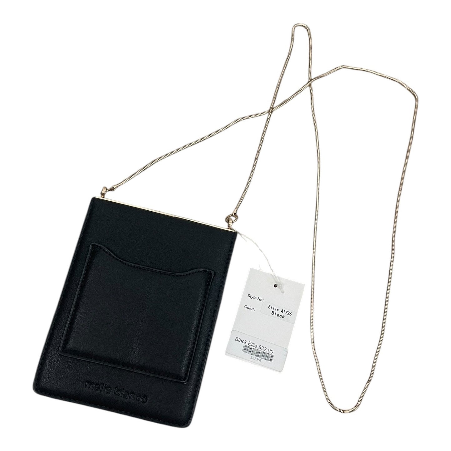 NWT Melie Bianco Ellie Black Leather Crossbody Purse