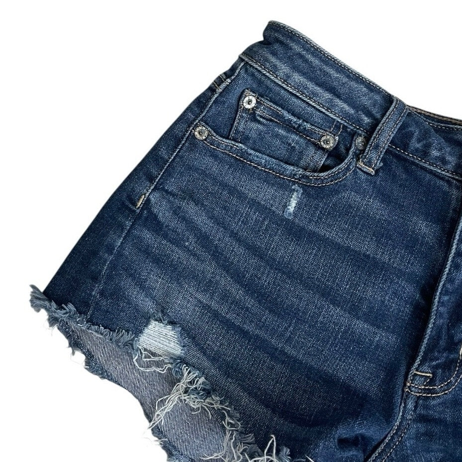 American Eagle Super Stretch X Hi-Rise Festival Distressed Mini Jean Shorts