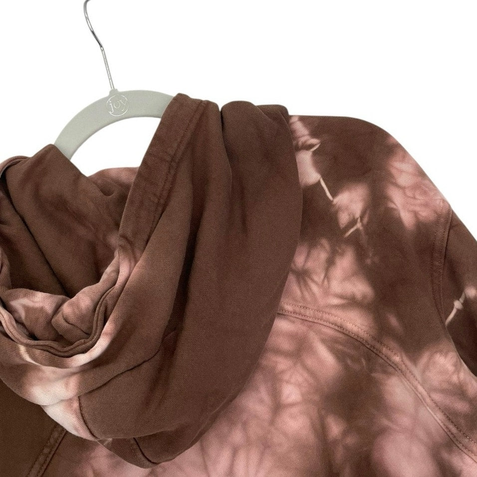 Lululemon Athletica Beige & Pink Tie Dye Hoodie Sweatshirt