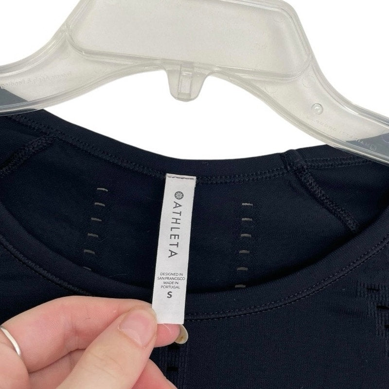 Athleta Black Long Sleeve Athletic Top