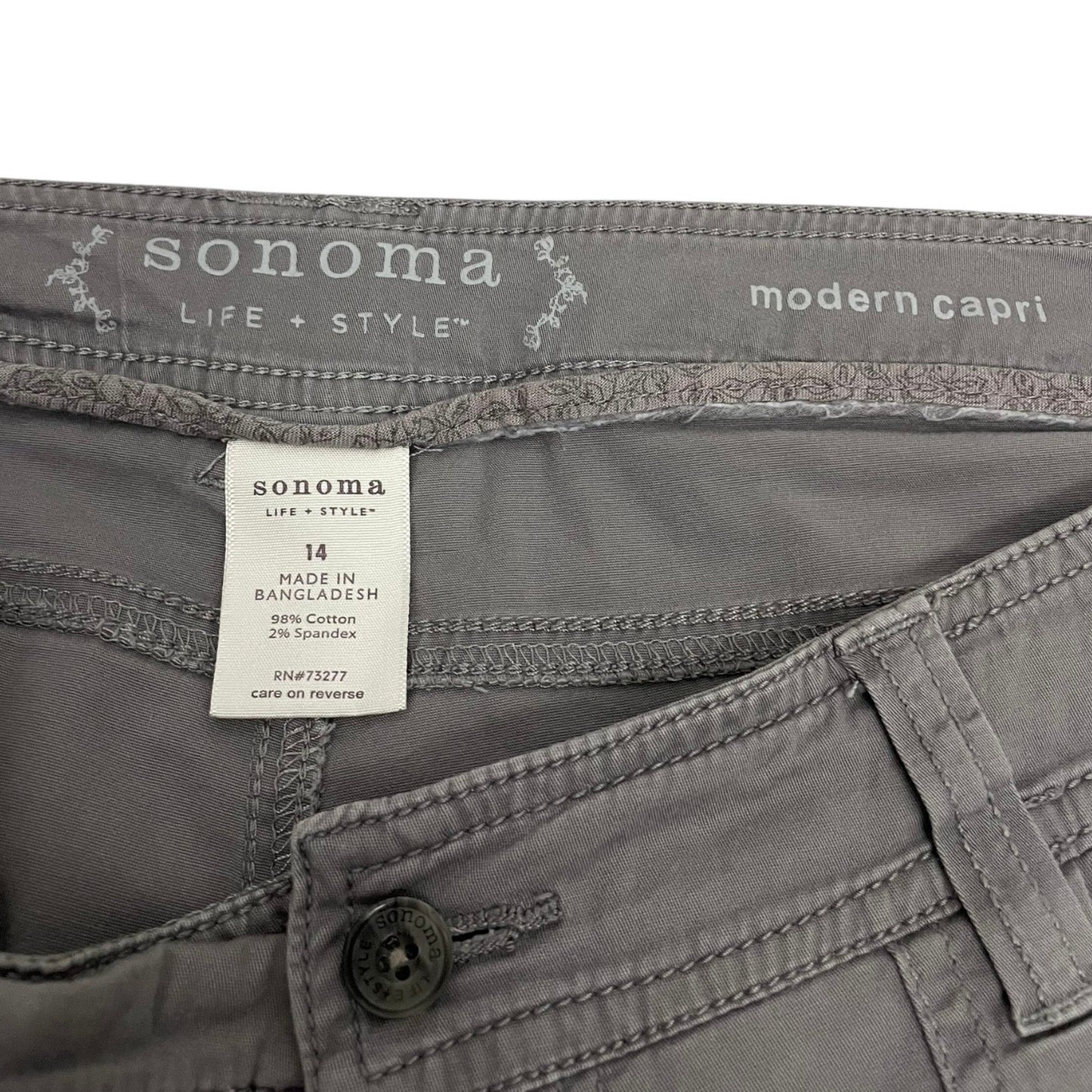 Sonoma Life + Style Grey Modern Capri Pants