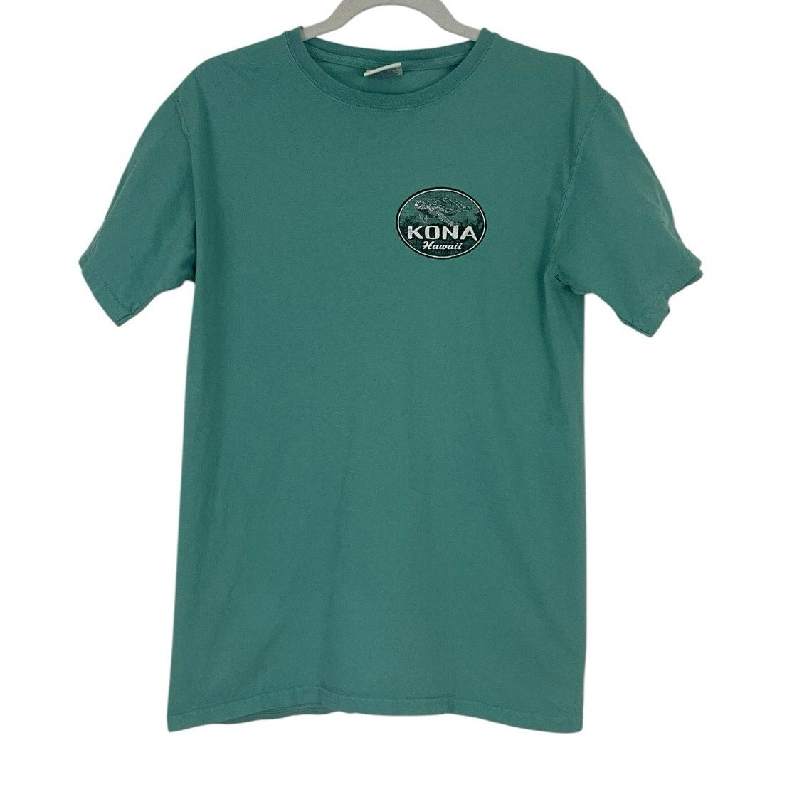 Turquoise Kona Hawaii Sea Turtle Graphic Short Sleeve Tee