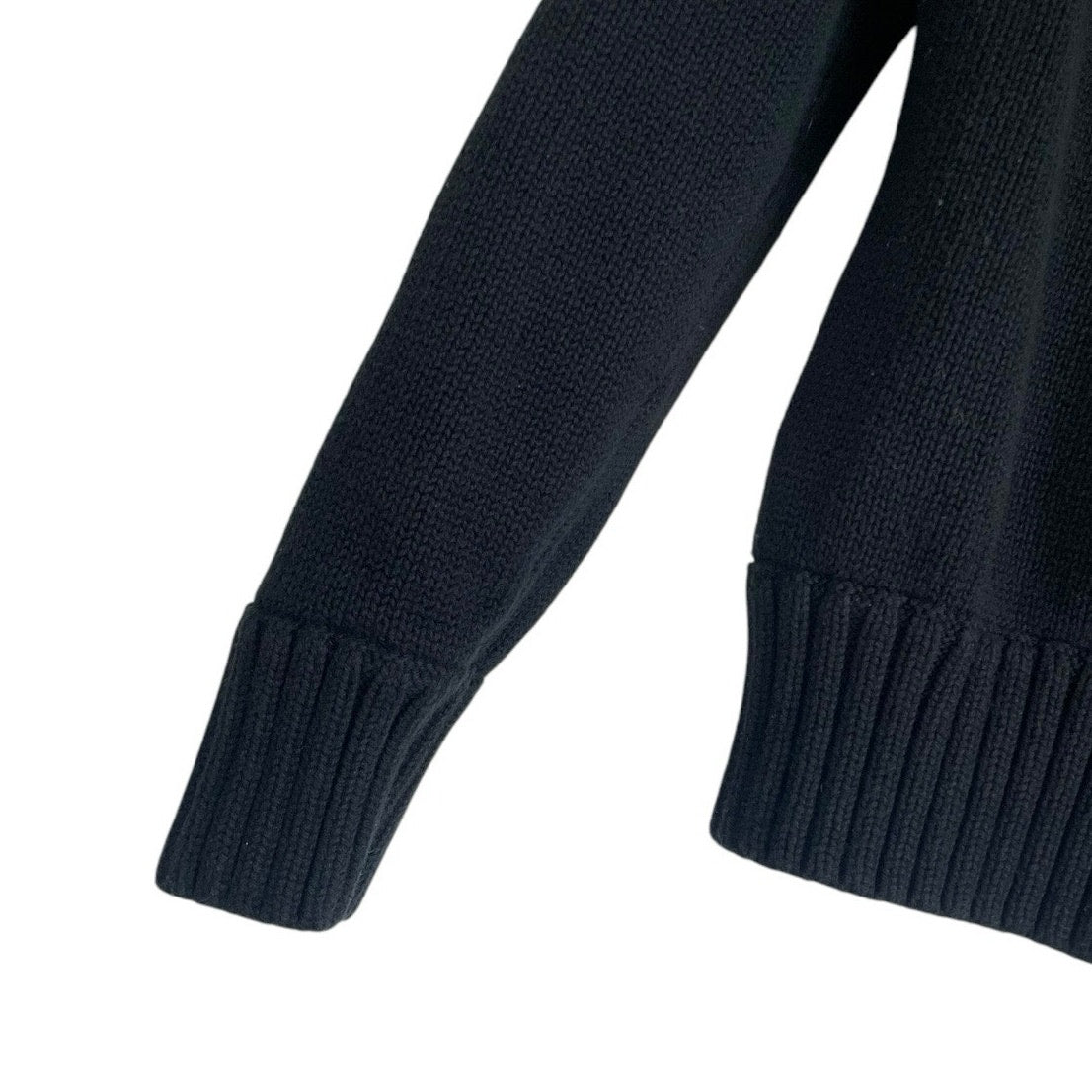 Croft & Barrow Black Knit Zip Up Jacket