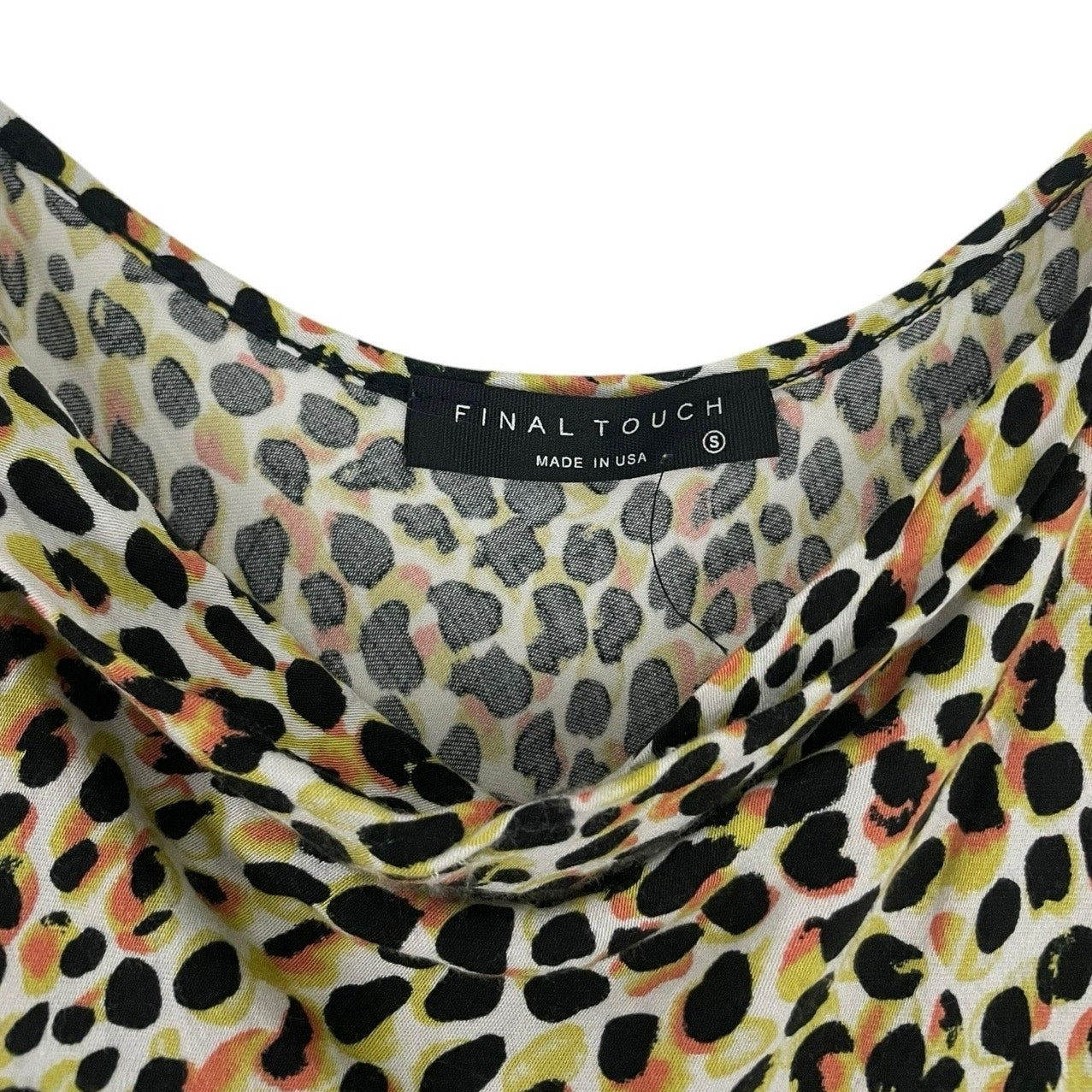 Final Touch Polka Dot Cowl Neck Tank Top