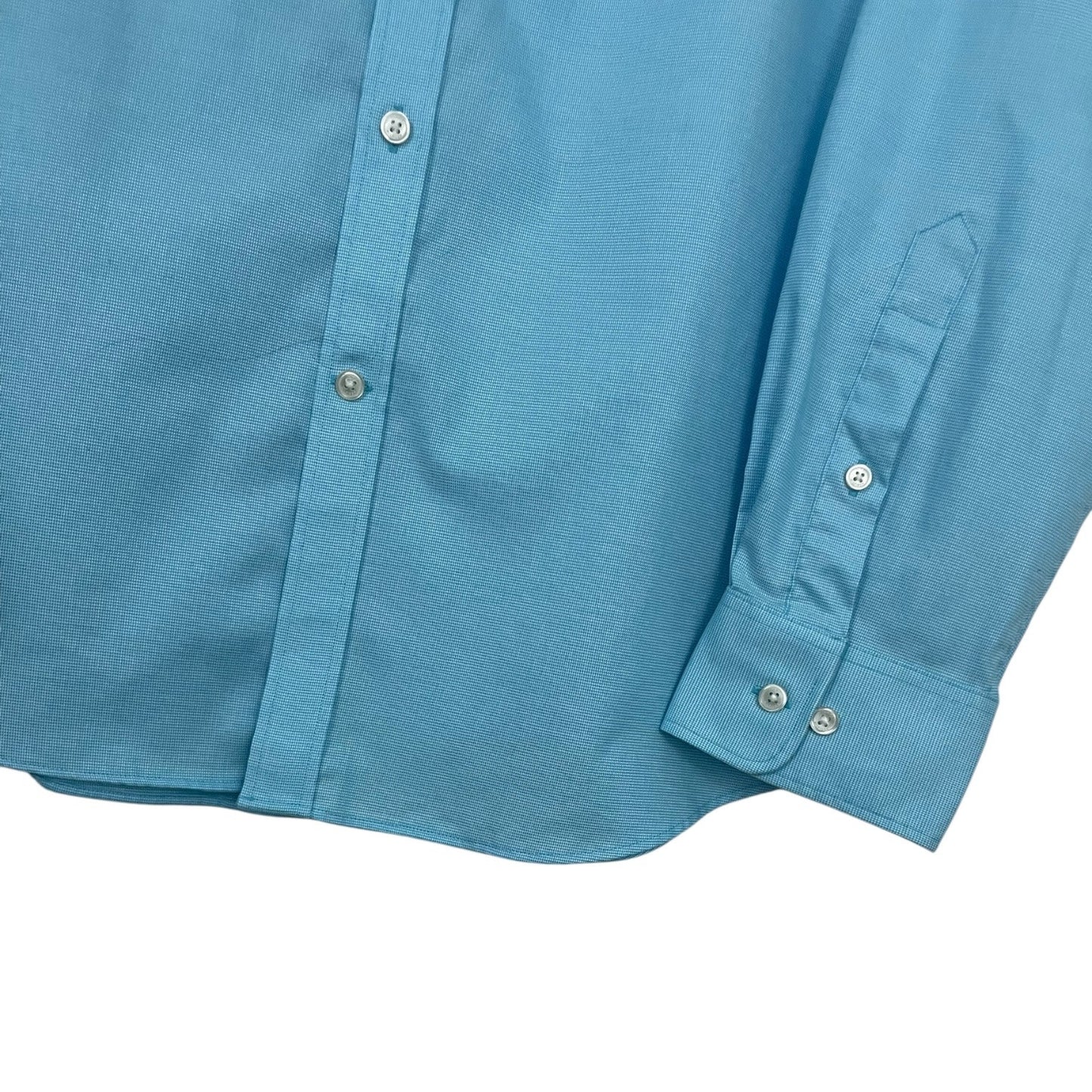 Tommy Hilfiger Mens TH Flex Stretch Blue Long Sleeve Button Down Dress Shirt