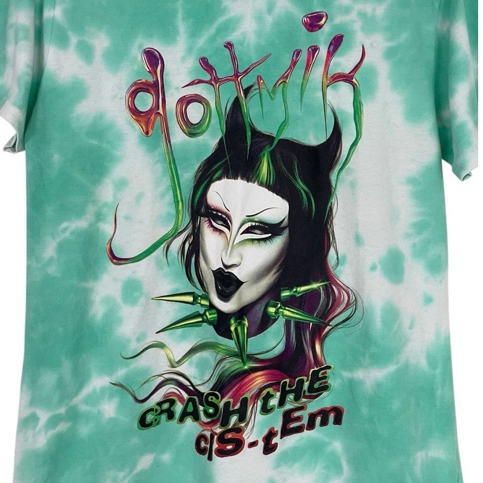 Gottmik Crash The Cis-tem Turquoise Tie Dye Graphic Tee