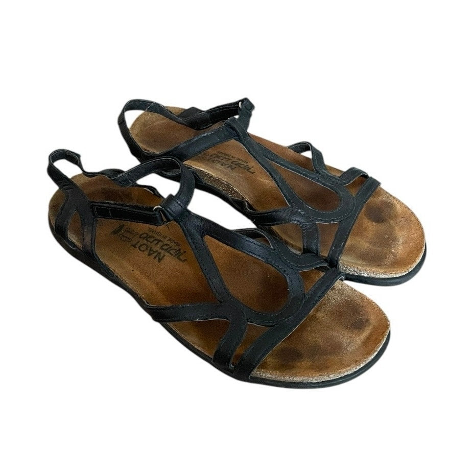 Naot Black Strappy Boho Sandals