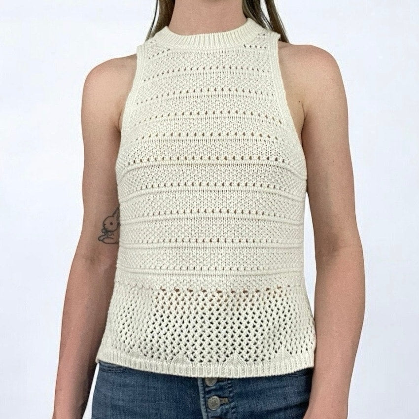 SO White Knit Tank Top