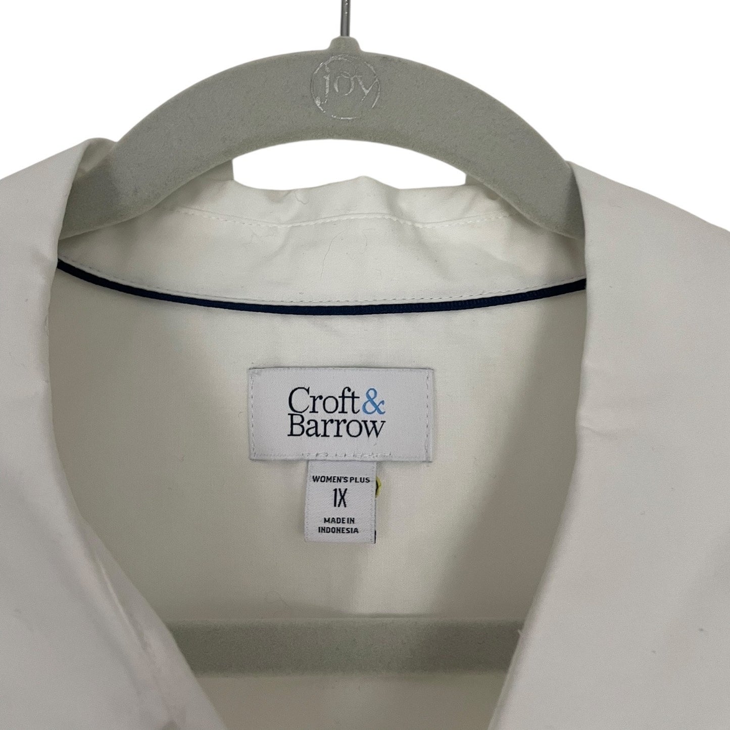 NWT Croft & Barrow White Long Sleeve Button Down The Classic Shirt