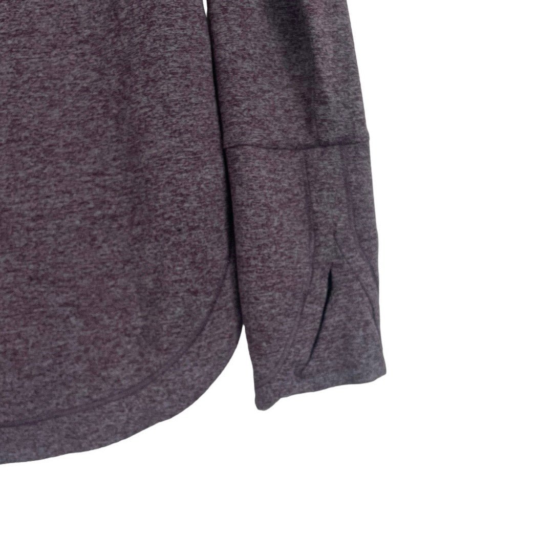 Athleta Purple Active Hooded Long Sleeve Top