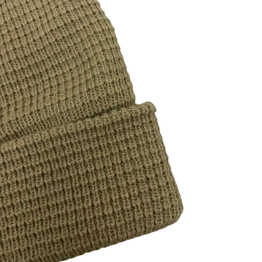 Gigi Pip Beige Waffle Knit Beanie Hat
