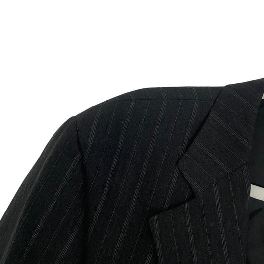 CHAPS Ralph Lauren Mens Grey Pinstripe Wool Sport Coat Blazer
