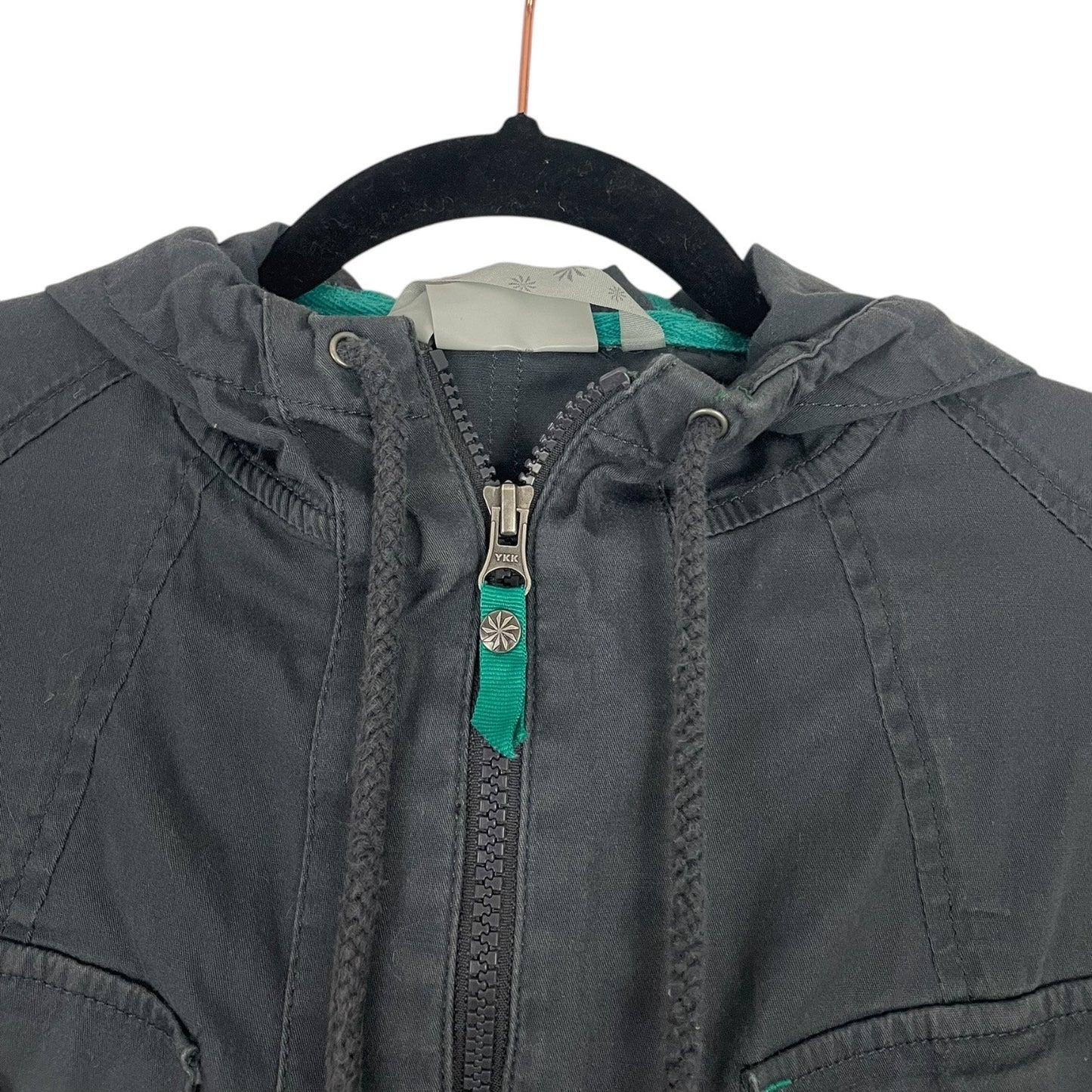 Athleta Grey Hooded Zip Up Jacket