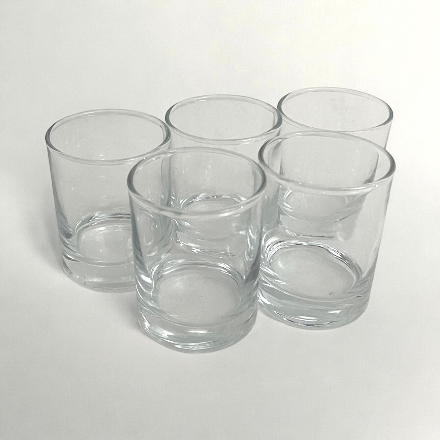 Set of 5 Clear Glass Shot Glasses