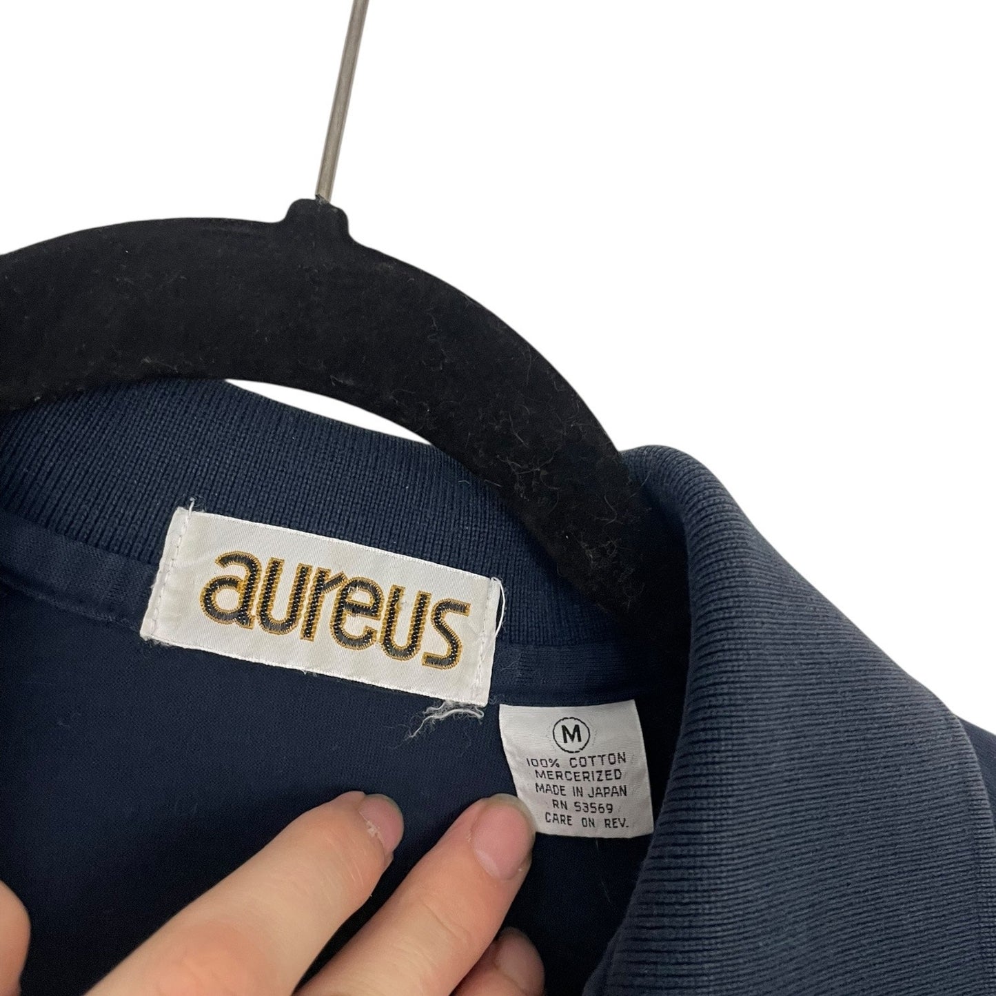 Aureus Mens Navy Blue Short Sleeve Polo Shirt