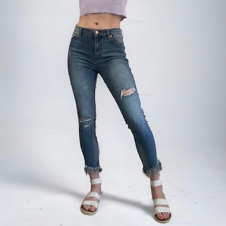 Free People Distressed Skinny Jeans