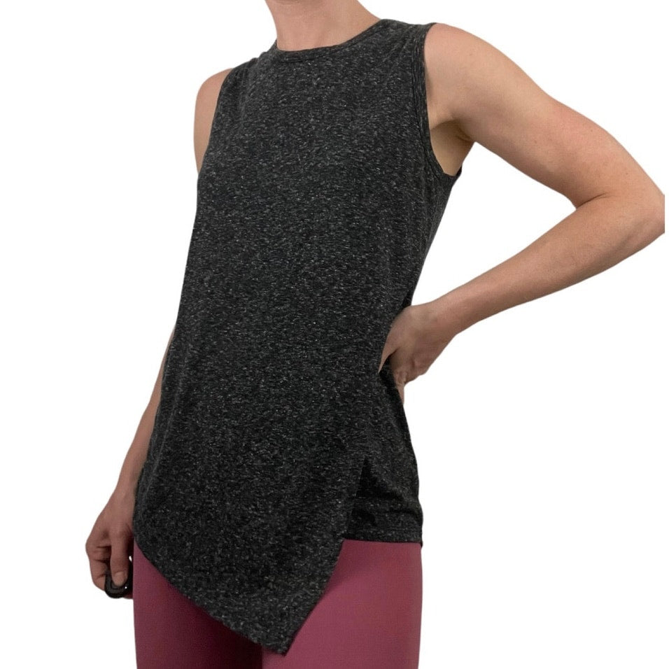 Athleta Soft Grey Asymmetrical Tank Top Blouse