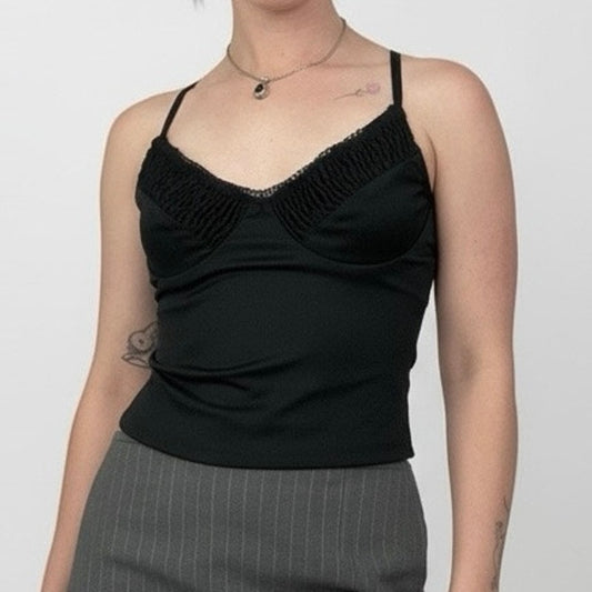 Spirit Black Corset Underwire Tank Top
