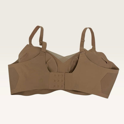 Honeylove Beige Mesh Trim Crossover Wireless Bra