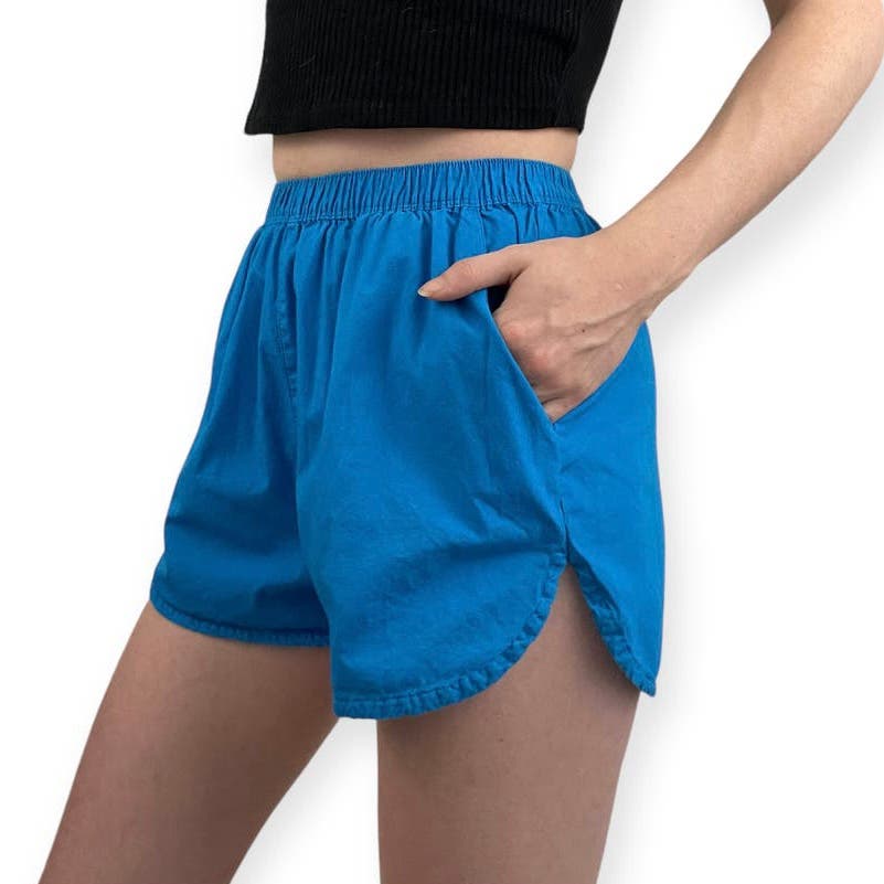 Collusion Bright Blue Casual Mini Shorts