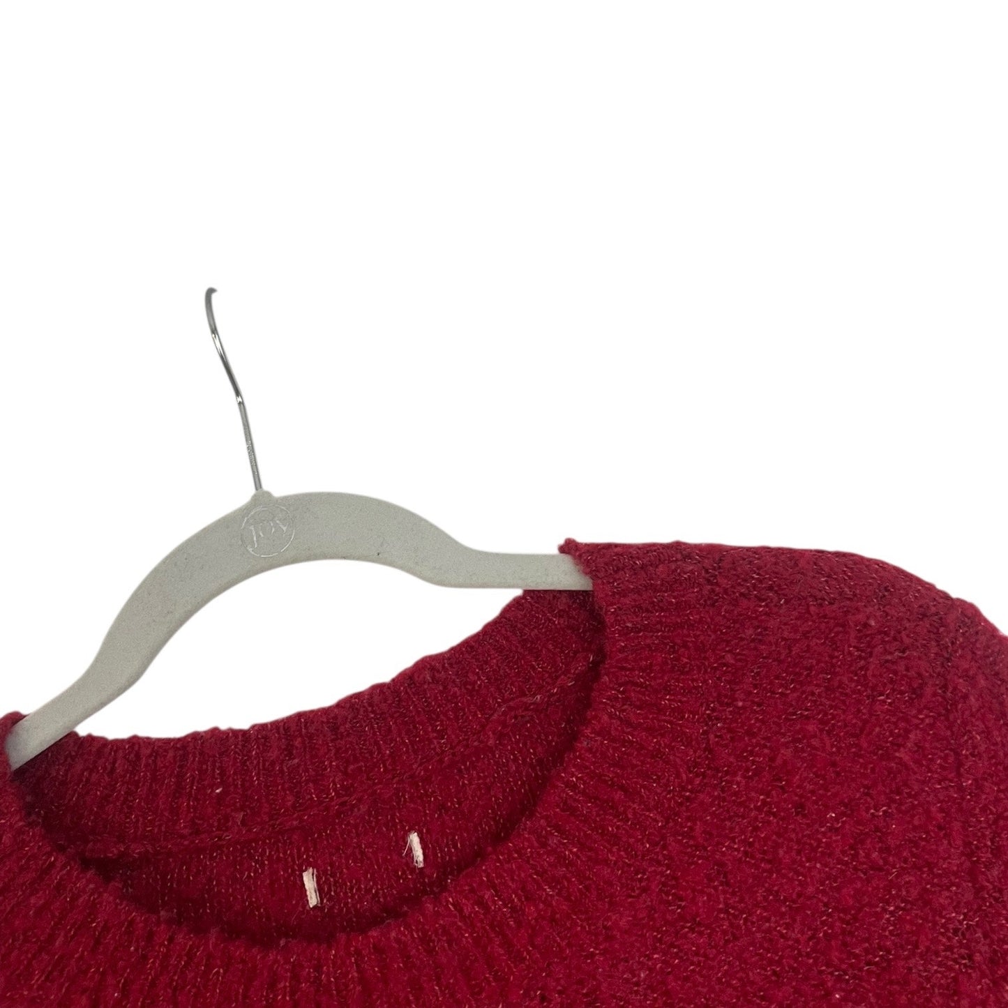 Red Knit Crewneck Sweater