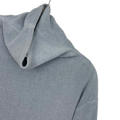 J.Jill Blue Fleece Winter Embroidered Cuff Turtleneck Sweater