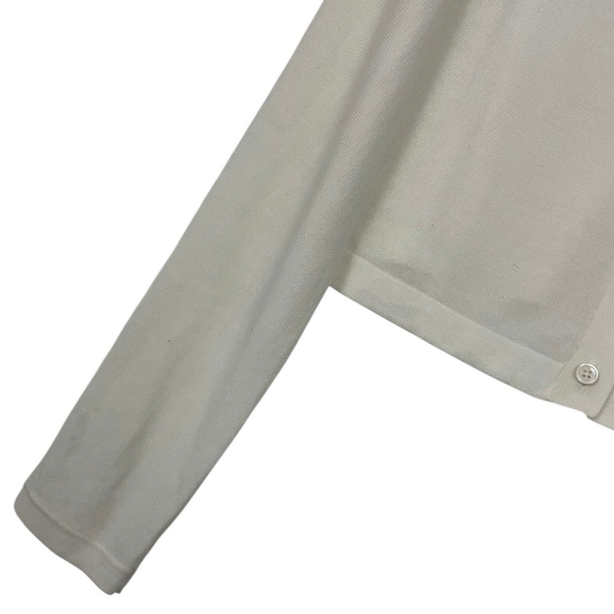 Doncaster Sheer Open-Back Slit Cropped Button Down Cardigan