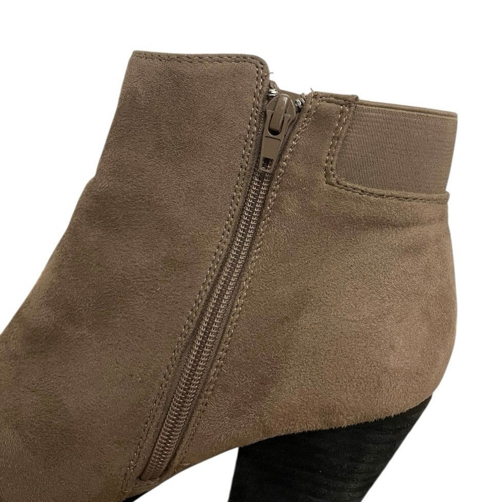 Mix No. 6 Acosa Tan Suede Heeled Ankle Boots