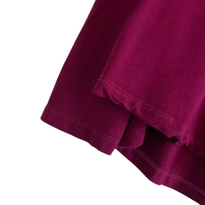 Top Ligne Magenta Cutout Neck Long Sleeve Top