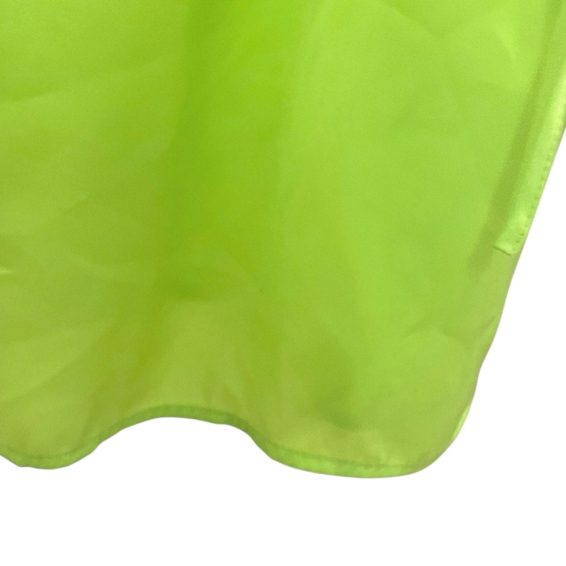 Divided Fluorescent Highlighter V-Neck A-Line Billowy Mini Dress